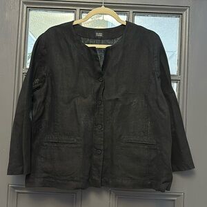Eileen Fisher Irish Linen Layering Blazer size XL